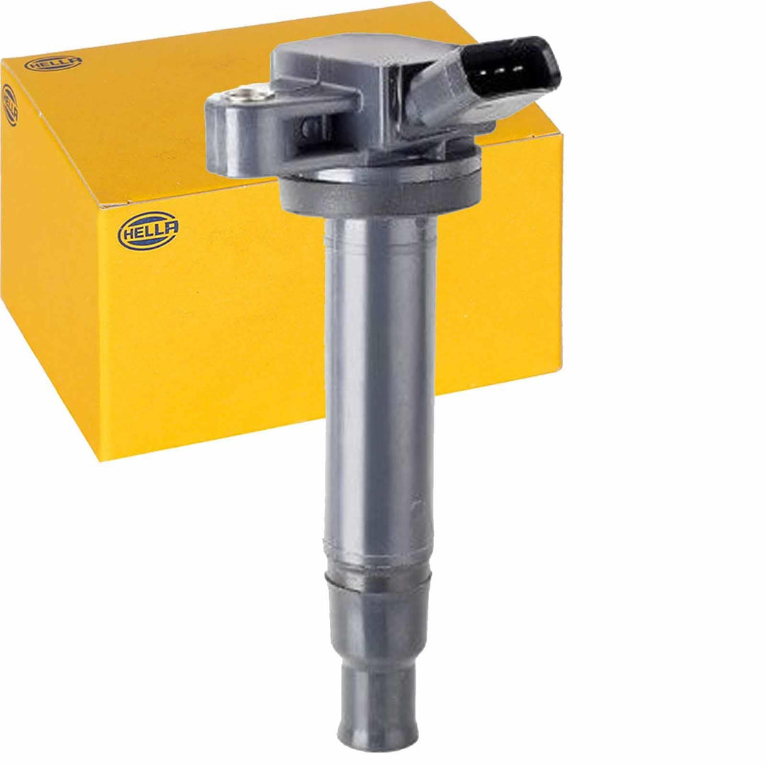 HELLA 5DA 358 057-121 Zündspule - 12V - 4-polig - Kerzenschachtzündspule - geschraubt