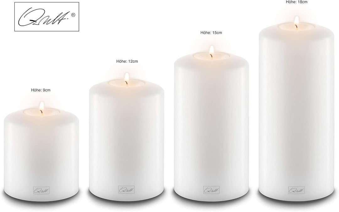 Qult Farluce Classic • Teelichthalter in Kerzenform • Kerze • Kunststoffkerze in Kerzenoptik • Teeli
