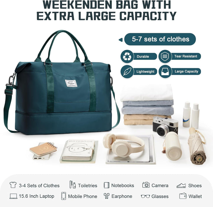 Gross Reisetasche Damen Handgepäck Tasche Sporttasche Weekender Bag Schwimmtasche Wasserdicht Travel