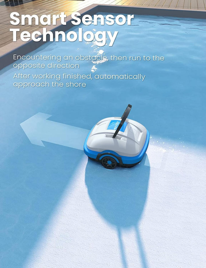 WYBOT Poolroboter, Poolsauger Akku mit Dual-Antriebsmotoren, Automatisches Parken, Automatische Pool