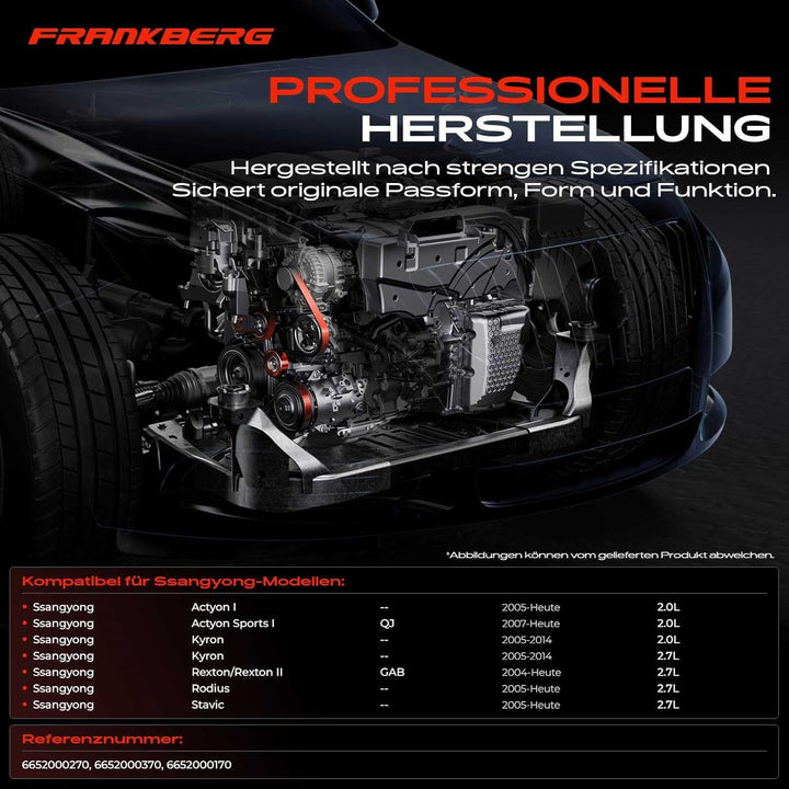 Frankberg Spannrolle Riemenspanner für Actyon I QJ Kyron Rexton GAB Rodius Stavic 2004-2021 66520002