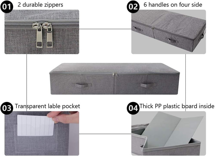 100 * 43 * 18cm Boden Schuhe Lagerung Organizer Behälter mit Deckel, staubdicht und atmungsaktiv, st
