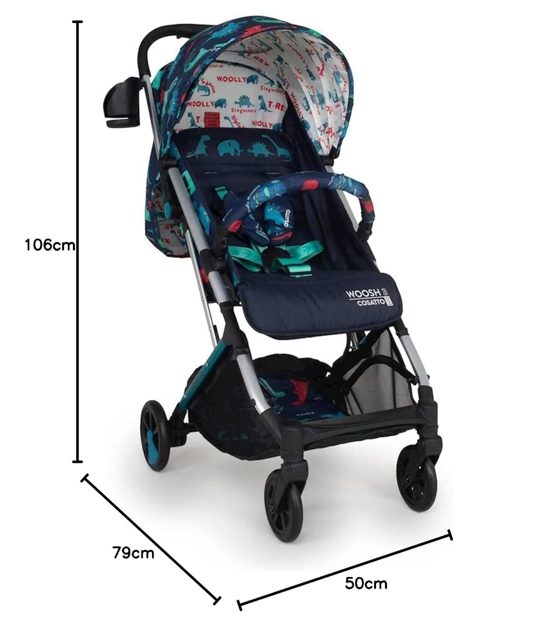 COSATTO Woosh 3 - Leichter Kinderwagen ab Geburt bis 25kg.Einfaches Zusammenklappen mit 1 Hand,kompa