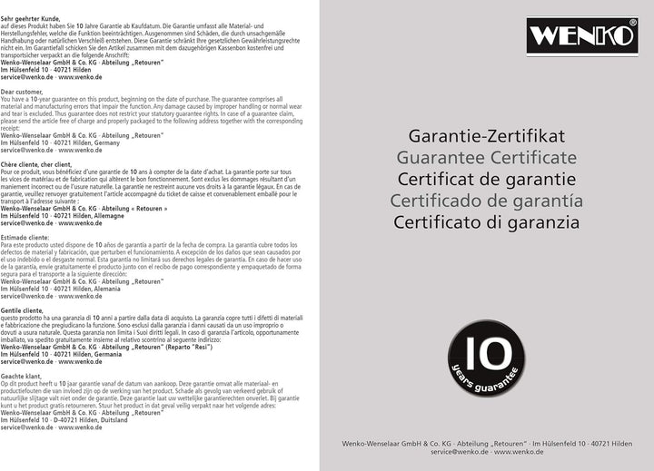 WENKO Turbo-Loc® Antibeschlagspiegel Edelstahl - beschlagfreier Duschspiegel, Rasierspiegel, Spiegel