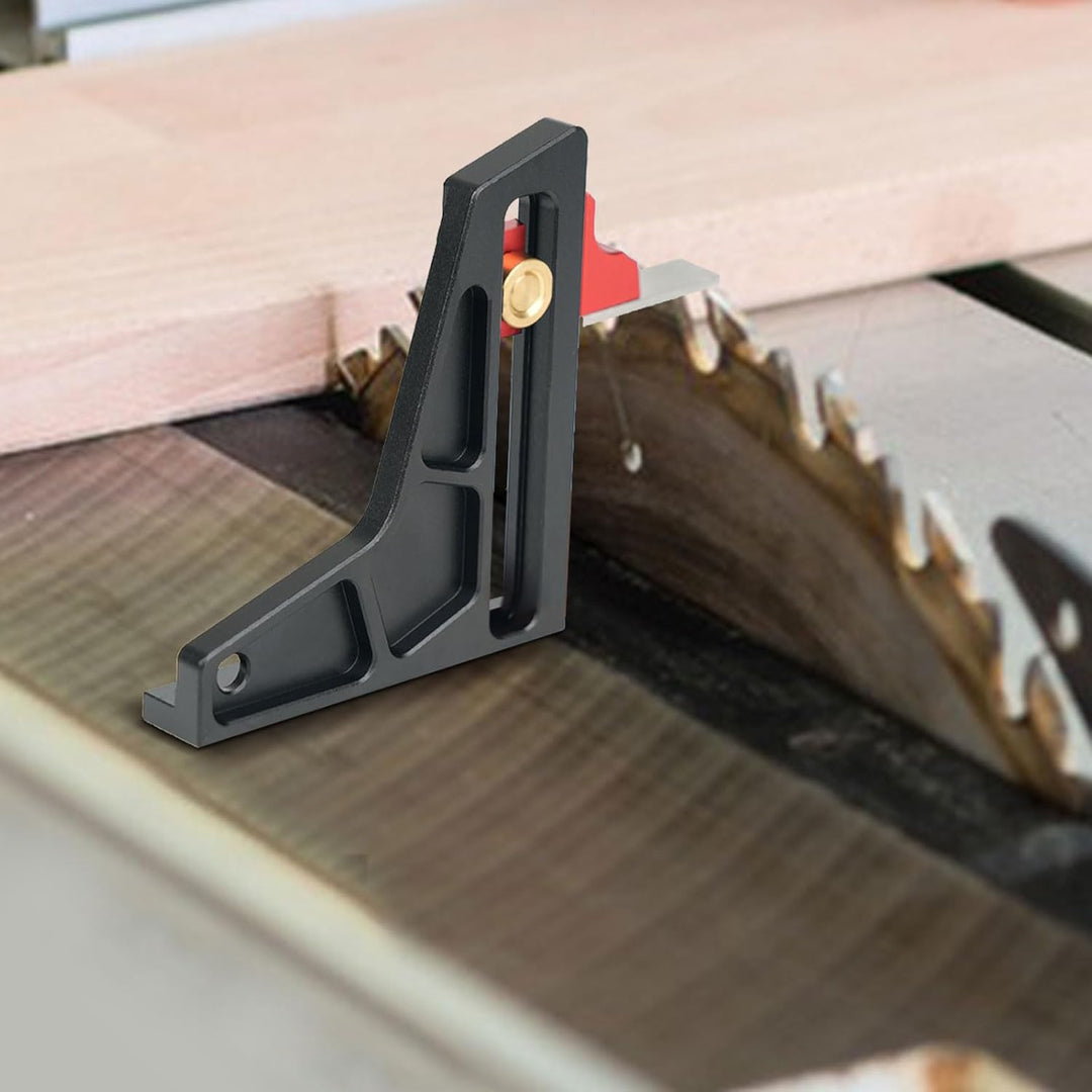 Tiefe Höhe Sägelehre Tischsäge Tiefe-Höhe Messgerät Aluminiumlegierung Höhenmesser für Tischler Holz