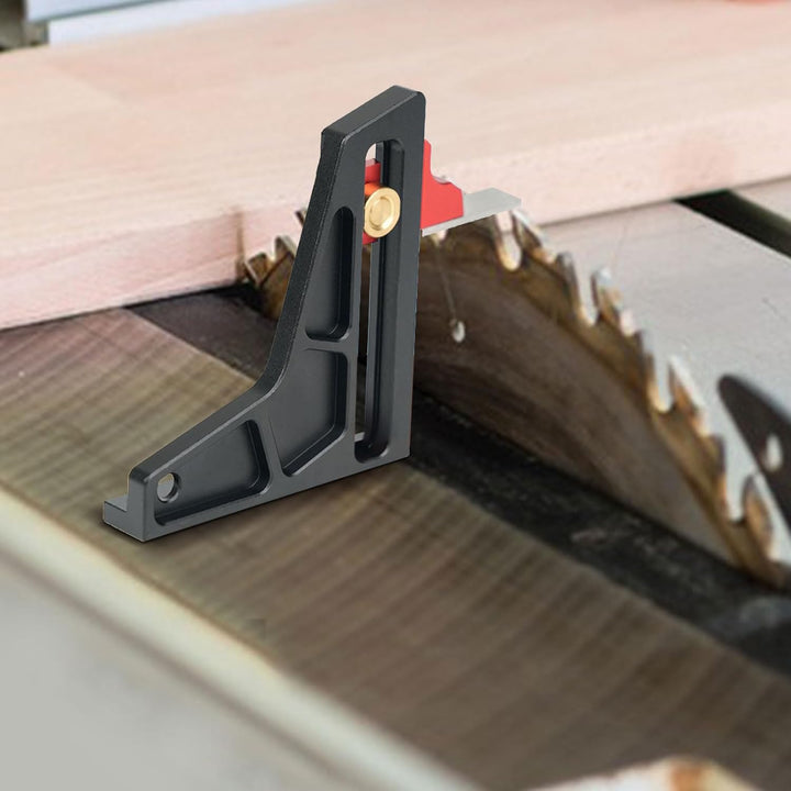 Tiefe Höhe Sägelehre Tischsäge Tiefe-Höhe Messgerät Aluminiumlegierung Höhenmesser für Tischler Holz