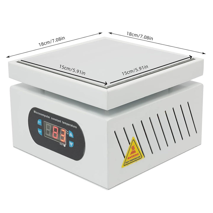 Lötstation Heizplatte 150x150mm, 350W Digital Löt-Heizplatte Mikrocomputer Elektrische Heizstation S