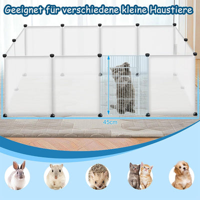 YRHome Freigehege Gittergehege für Kaninchen Hasen Meerschweinchen Gehege Freilauf Hamster Welpengeh