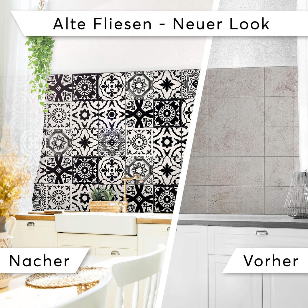 CREATISTO Klebefliesen Stickerfliesen Fliesenfolie - Selbstklebende Fliesen Folie I Klebefliesen Dek