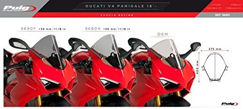 Racingscheibe kompatibel für Ducati Panigale V4/ S 18-19 dunkel getönt Puig