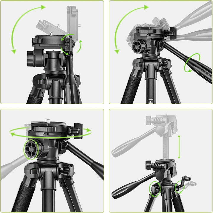 Huepar Professionelles Baustativ für Laser und Kameras, 146 cm verstellbar für Hochleistungslaser, P