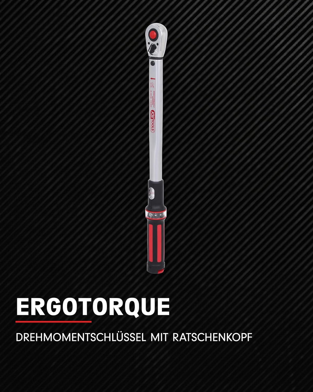 KS Tools Ratschen Drehmomentschlüssel 1/2 Zoll ERGOTORQUEprecision 516.6542 I 40-200 Nm I Mit Doppel