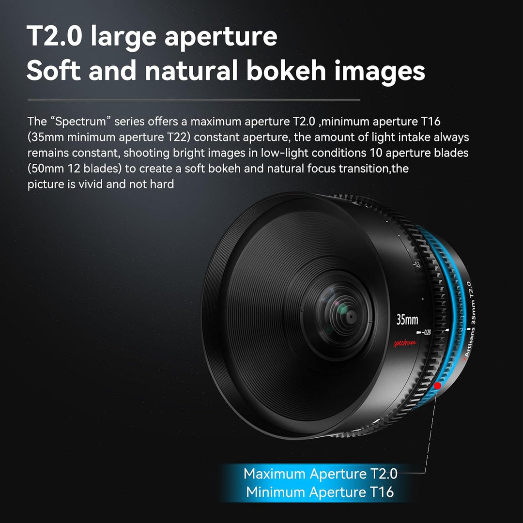 7artisans 35mm/50mm/85mm T2.0 Large Aperture Cine Lens Compatible for Nikon Z-Mount