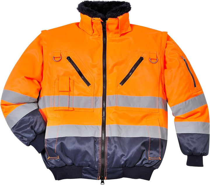 Portwest Hi-Vis Warnschutz 3-in-1 Pilotjacke, Grösse: XXXL, Farbe: Orange/Marine, PJ50ONRXXXL 3XL or