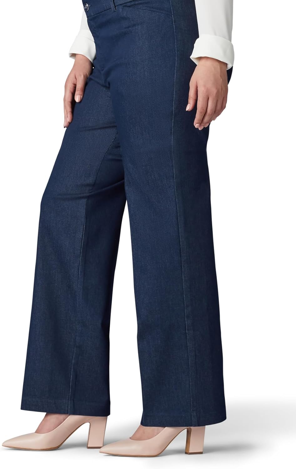 Lee Women's Plus Size Flex Motion Regular Fit Trouser Pant 26 Lang Indigo Rinse, 26 Lang Indigo Rins