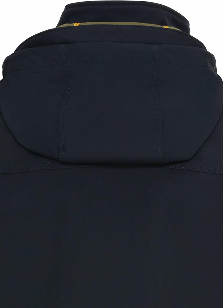 camel active Herren wind- und wasserabweisende Softshell-Jacke mit abnehmbarer Kapuze 25 Dunkelblau,