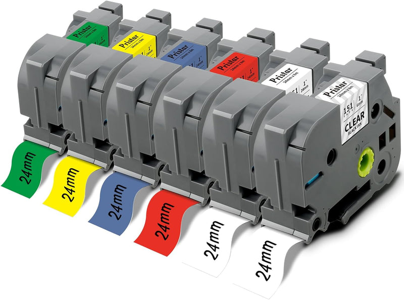 Pristar 24mm Kompatible Schriftband als Ersatz für Brother TZe-151 TZe-251 TZe-451 TZe-551 TZe-651 T