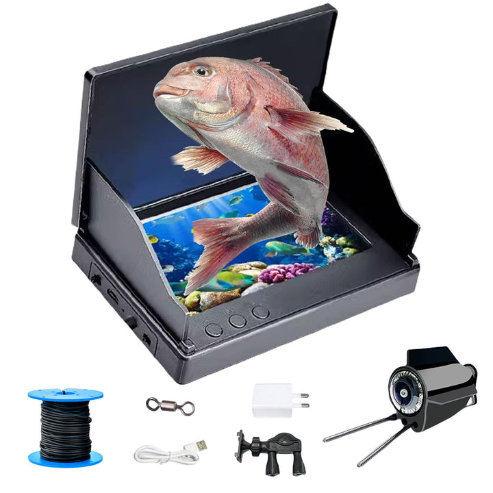Unterwasserkamera Angeln,Kamera zum Angeln mit 30m Kabel,5" IPS-Display,IP68 Wasserdicht,220° HD Wei