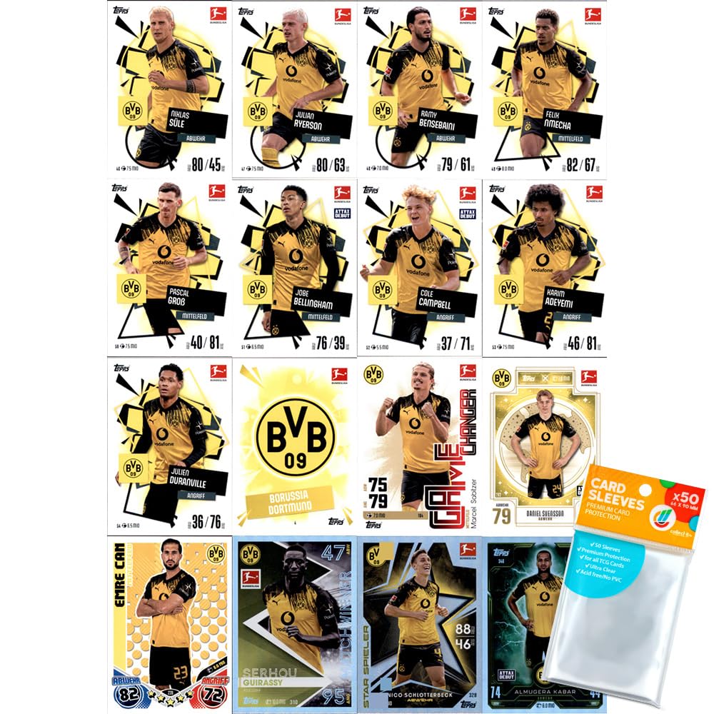 Bundle mit Topps Match Attax Bundesliga - 2025/26 - Mannschaftspaket - Borussia Dortmund + Exklusive