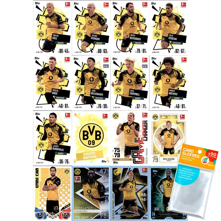 Bundle mit Topps Match Attax Bundesliga - 2025/26 - Mannschaftspaket - Borussia Dortmund + Exklusive