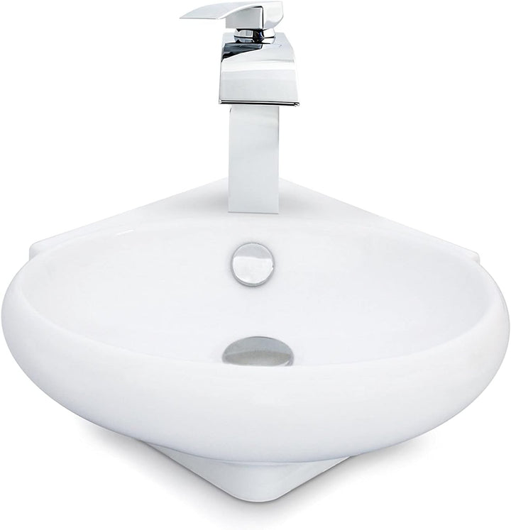 Art-of-Baan® Keramik-Eckwaschbecken I edles Waschbecken mit Lotus-Effekt I hochwertiges Handwaschbec