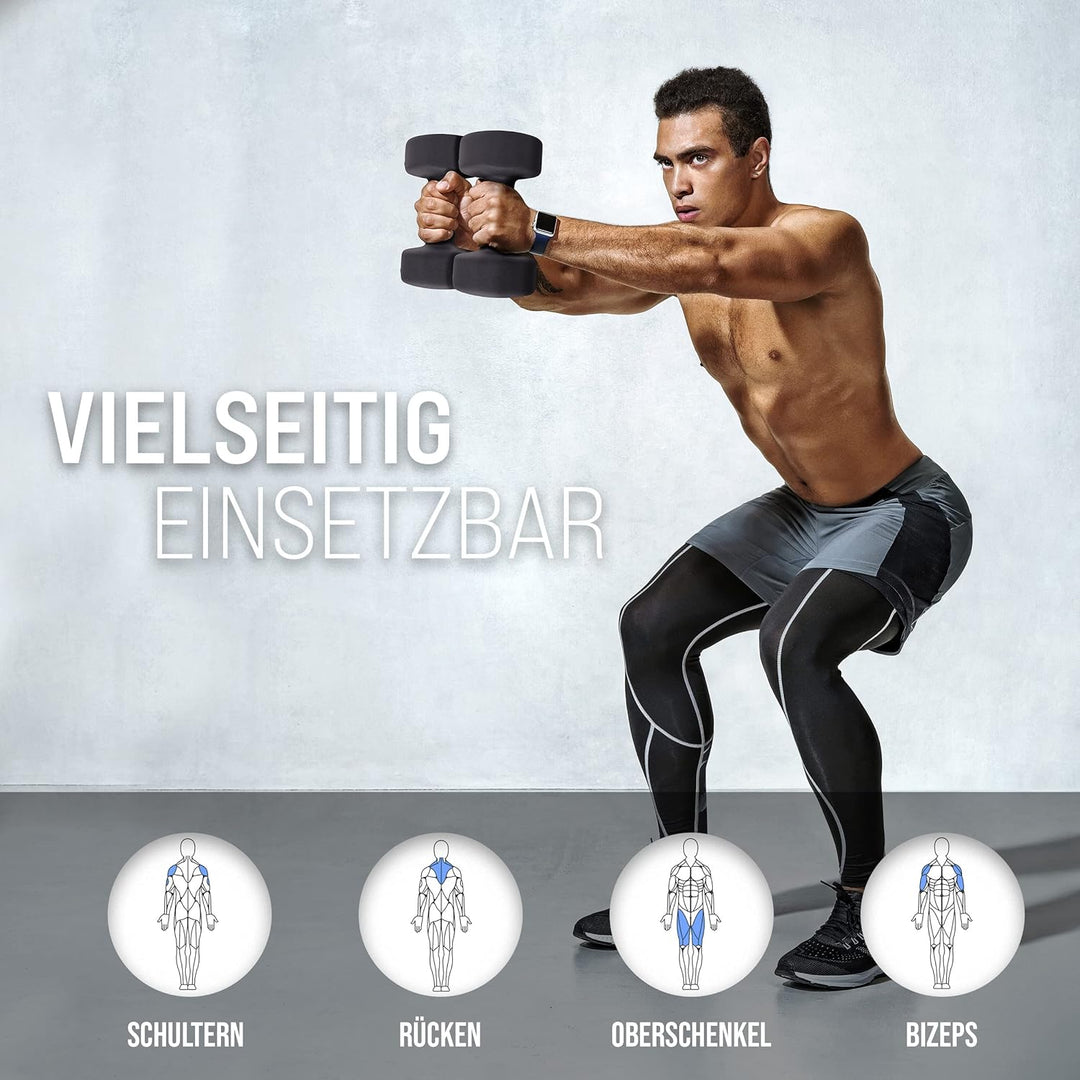 Apollo Hantel Set Kurzhantel | 2 Hanteln | 2er Hantelset | Gewichte für Krafttraining | Kurzhanteln