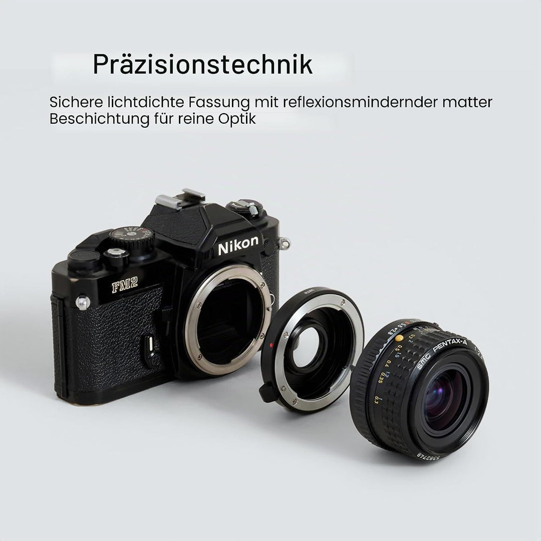 Urth Objektivadapter: Kompatibel mit Pentax K Objektiv und Nikon F Kameragehäuse (mit optischem Glas