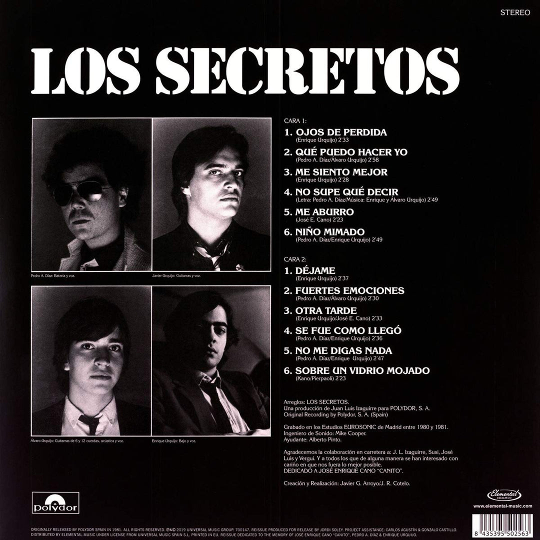 Los Secretos (Debut Album), Vinyl