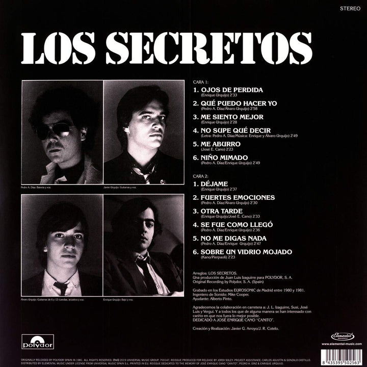 Los Secretos (Debut Album), Vinyl