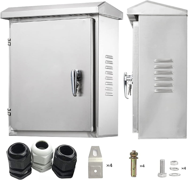 AXOTEN 304 Edelstahl Schaltschrank Verteilerkasten 60X50X18CM Aussen Wasserdicht, Wandmontiert Elekt