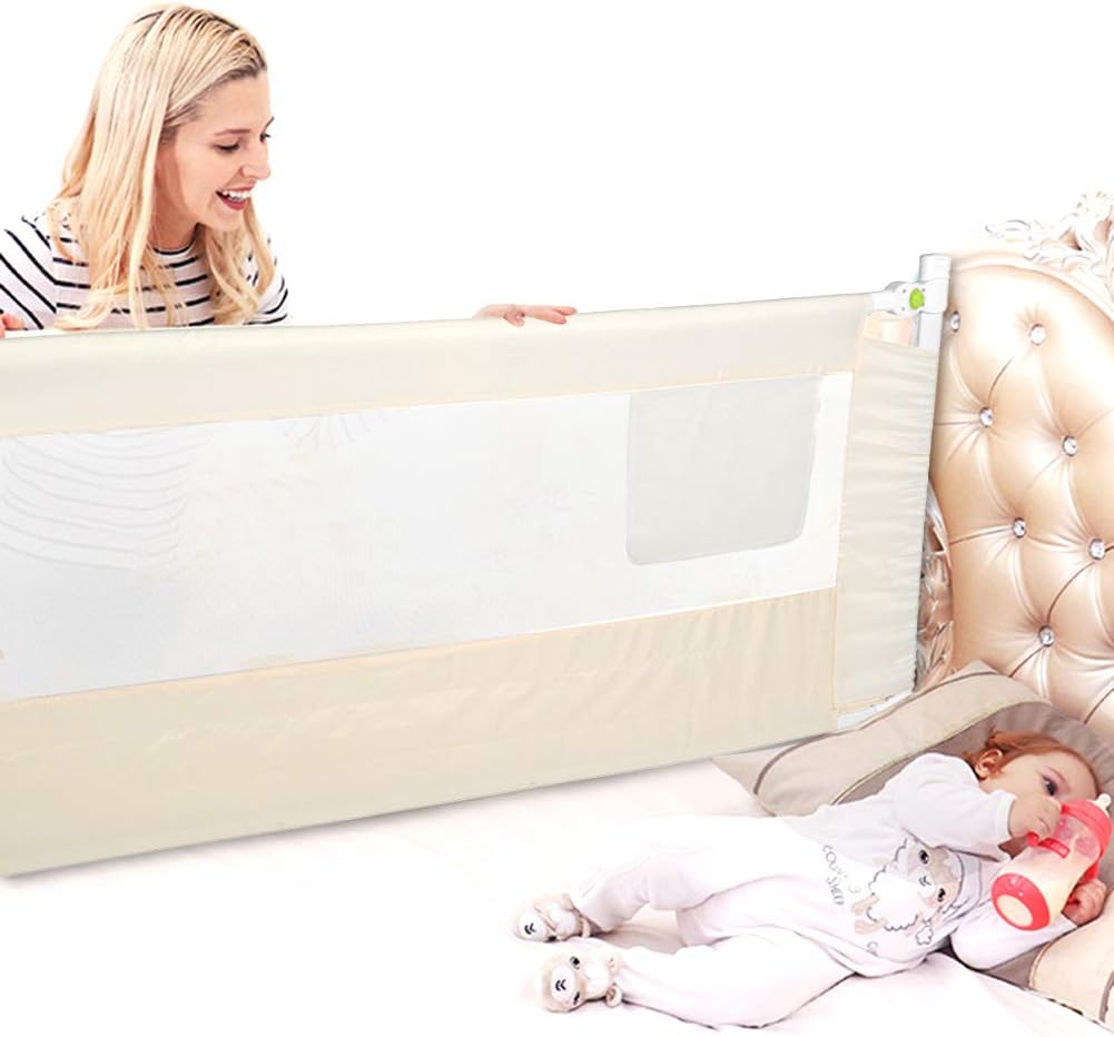 Kinderbettgitter Rausfallschutz Bett Bettgitter Laufstall Baby Bettgitter 200* 68cm Klappbares Bettg