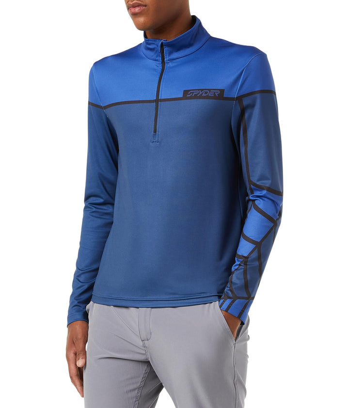 Spyder Herren Capitol Zip T-Neck T-Shirt M True Navy, M True Navy