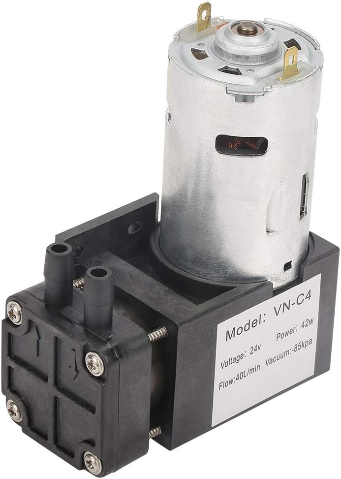DC24V 40L / min Minivakuumpumpe, kleine ölfreie Vakuumpumpe -85KPa Durchfluss 40L / min für Gasluft