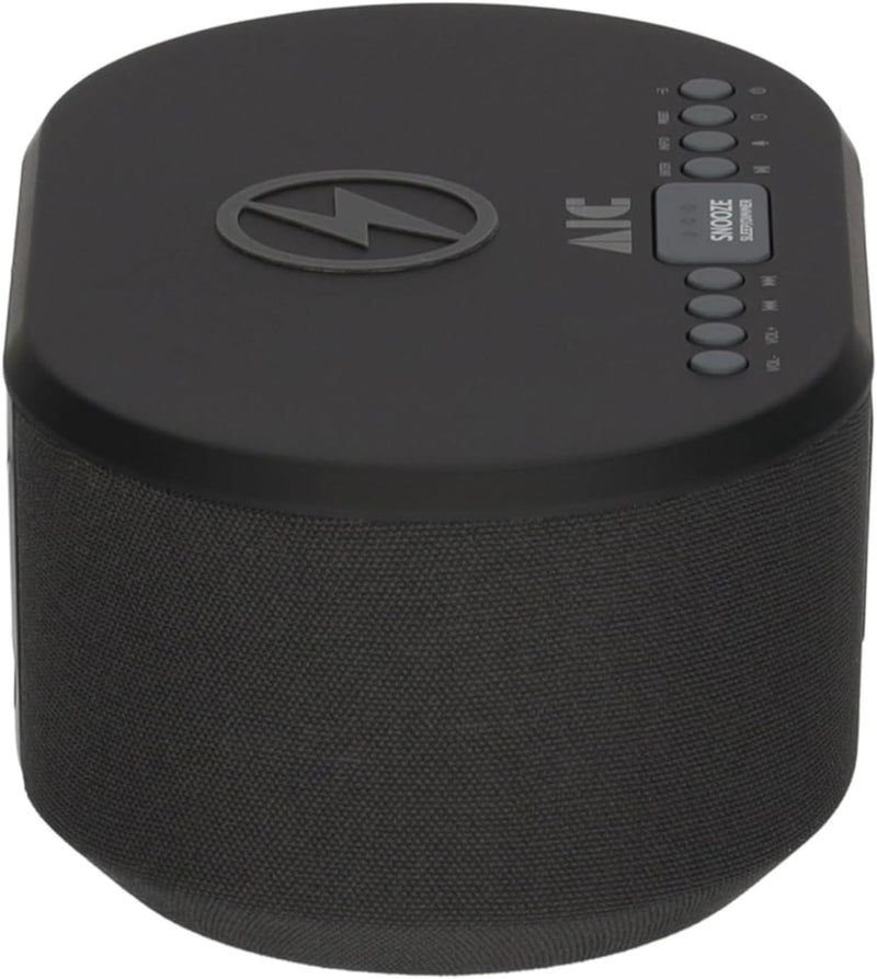 AIC Radiowecker DAB mit Ladefunktion Bluetooth QI Funktion USB Dual Alarm 18DAB schwarz