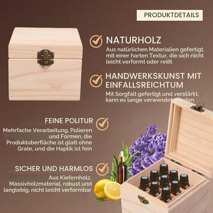 RoseFlower 16 Löcher Ätherisches Öl Aufbewahrungsbox Duftöle Display Ständer Behälter, Essential Oil