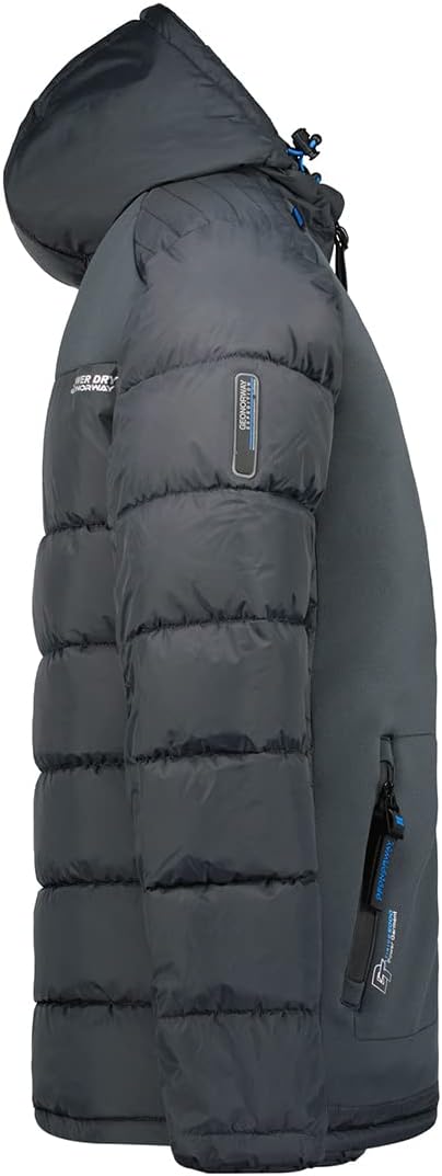 Geographical Norway Beachwood Men - Winterjacke Hooded Herren Parka - Warme Daunenjacken Steppjacke