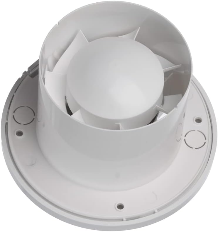 Ø 100mm Bad-Lüfter mit Feuchtesensor und Timer - Weiss, Leise Ventilator Rund mit Feuchtesensor