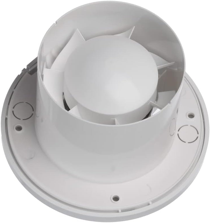 Ø 100mm Bad-Lüfter mit Feuchtesensor und Timer - Weiss, Leise Ventilator Rund mit Feuchtesensor