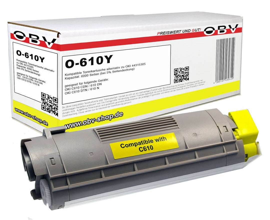OBV kompatibler Toner als Ersatz für Oki 44315305 für Oki C610 Serie C610CDN C610DN C610DTN C610N ge