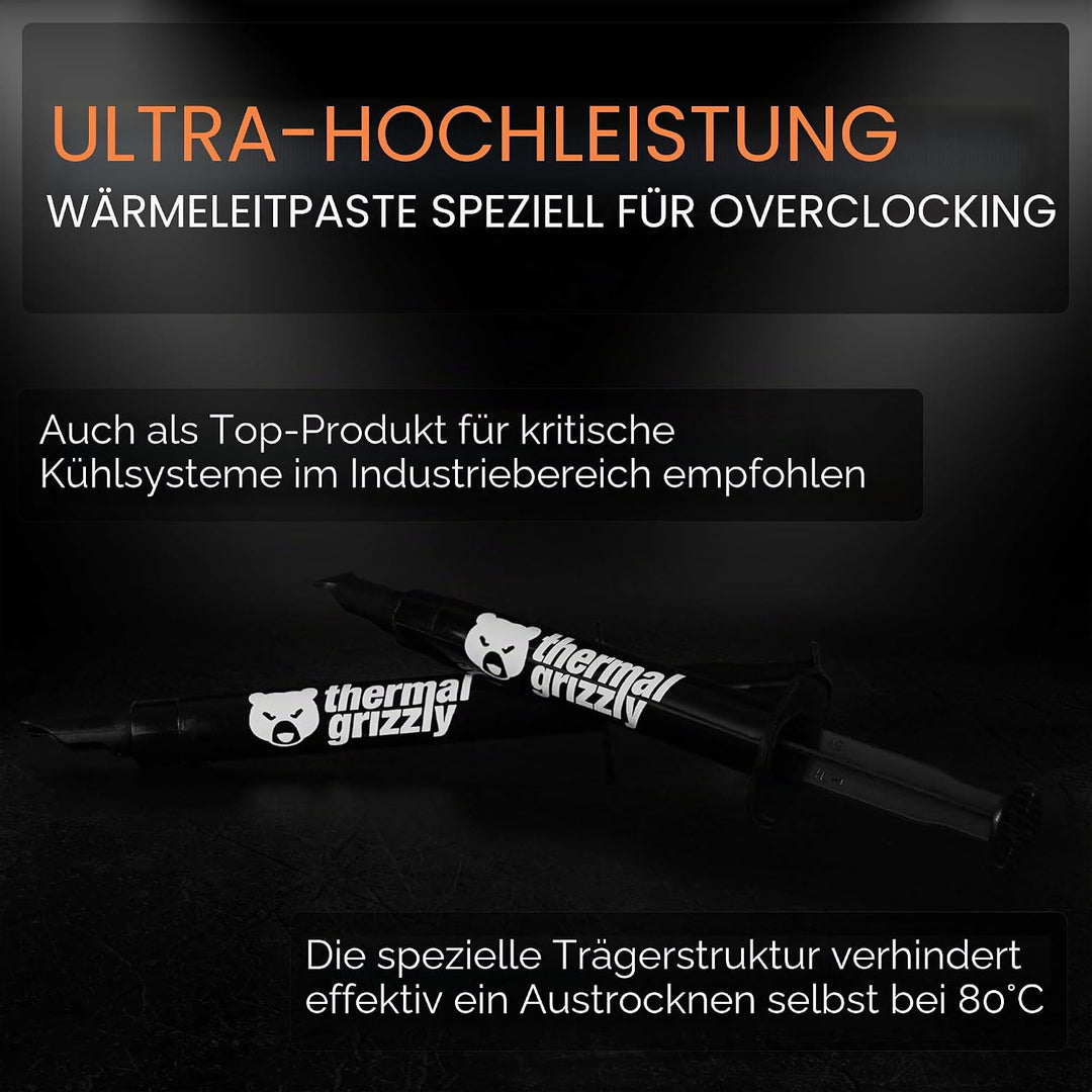 Thermal Grizzly Kryonaut Wärmeleitpaste - 11,1 Gramm / 3 ml - inkl. Applikator - Wärmeleitfähigkeit: