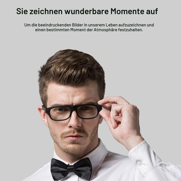 Spionagekamera-Brille mit Video-Digital-Camcorder, unterstützt TF-Karte mit bis zu 32 GB, modische 1