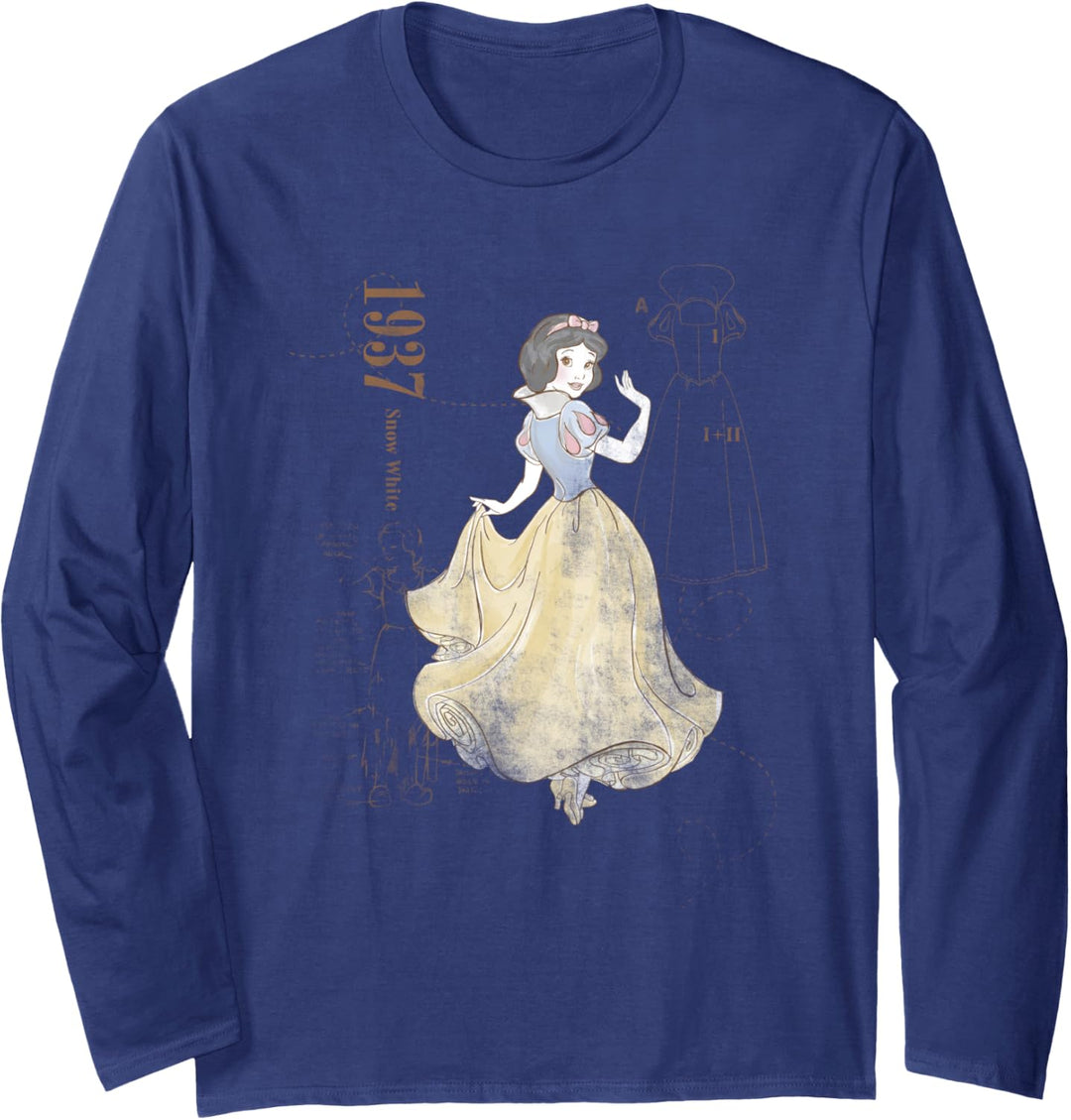 Disney Snow White 1937 Fashion Sketch Langarmshirt