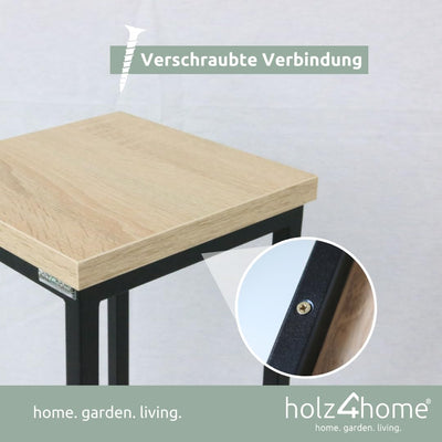 holz4home® Dekoständer aus MDF Eichenholz I Blumenständer Sonoma Eiche I Höhe: 70 cm I Dekosäule mit
