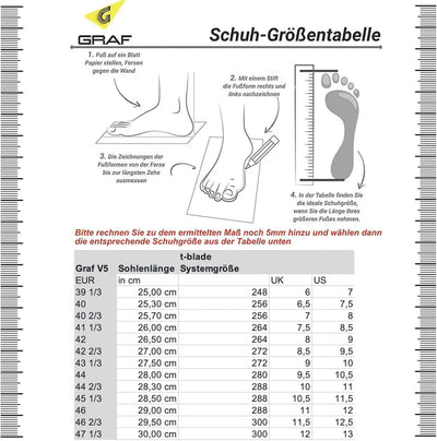 tblade Schlittschuhe Graf 103/V5 mit t-Blade Kufen Eihockey Schlittschuh