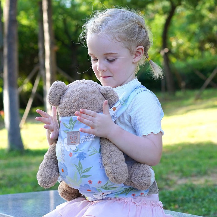 GAGAKU Puppentrage ab 3 Jahre Kinder, Babytrage Puppen Bauchtrage Puppenzubehör Tragesitz mit Verste