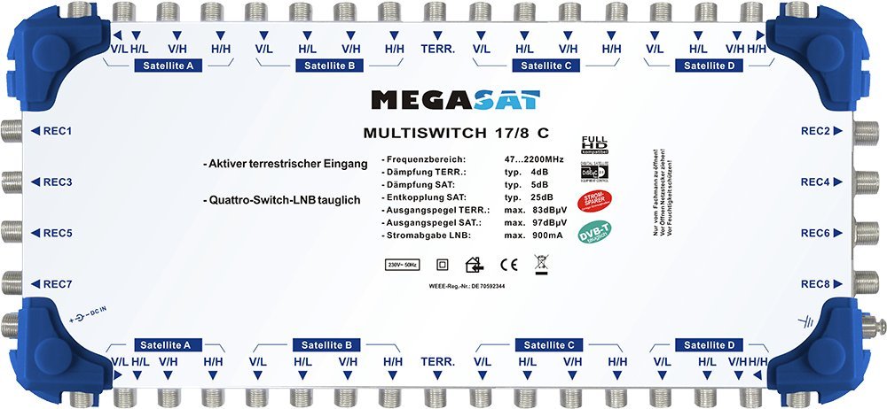 MegaSat Multischalter 17/8 C