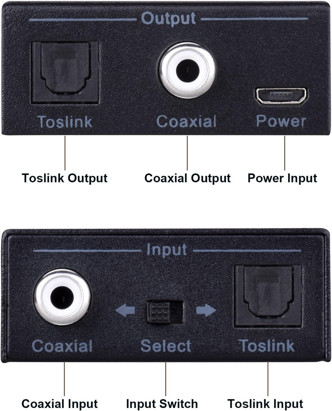 Tendak Bidirektionaler Optische SPDIF Toslink zu Koaxial Digital Audio Converter, Koaxial zu Optisch