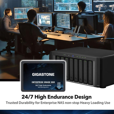 Gigastone NAS SSD 2TB Enterprise SSD Festplatte (4er-Pack) TLC Hohe Dauerhaltbarkeit Server SSD für