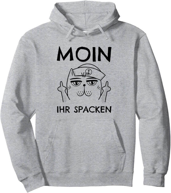 Hamburg Moin ihr Spacken | Norddeutscher Humor Katze Matrose Pullover Hoodie