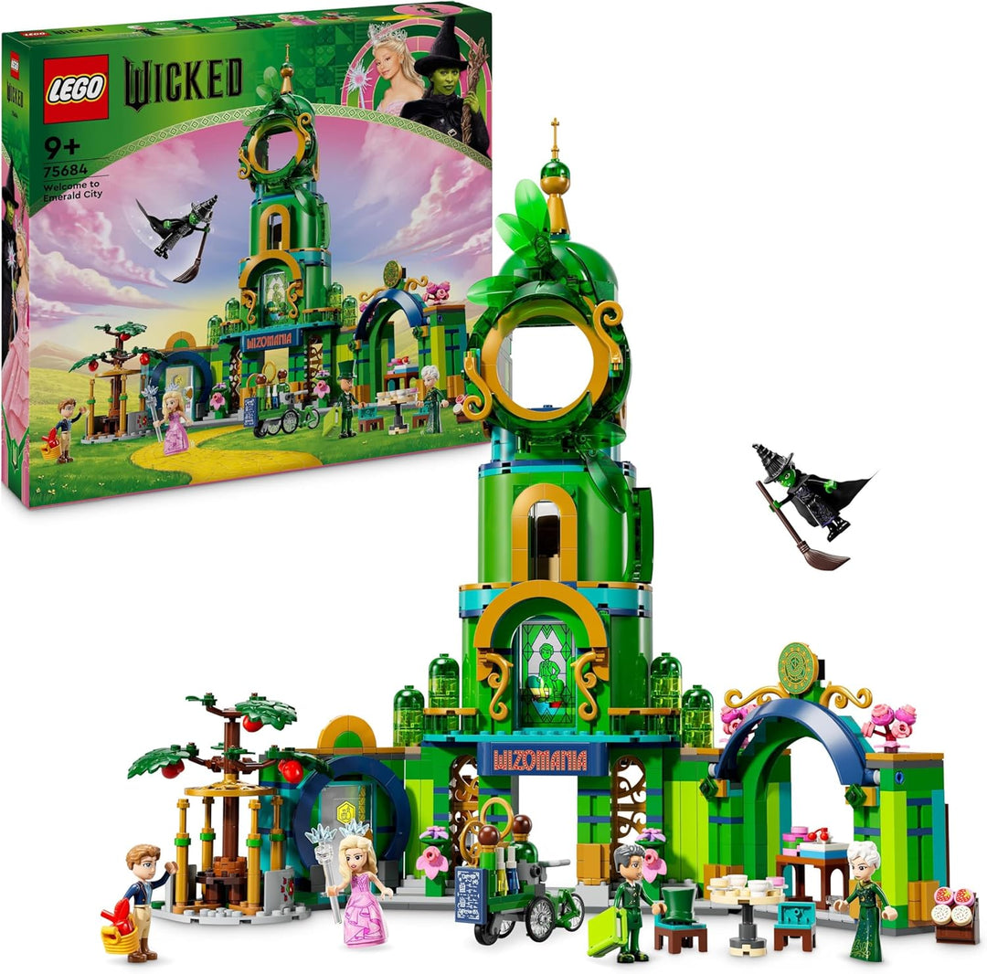 LEGO Wicked Willkommen in Emerald City, Spielzeug mit Turm, Glinda und Elphaba Mini-Puppen, Geschenk